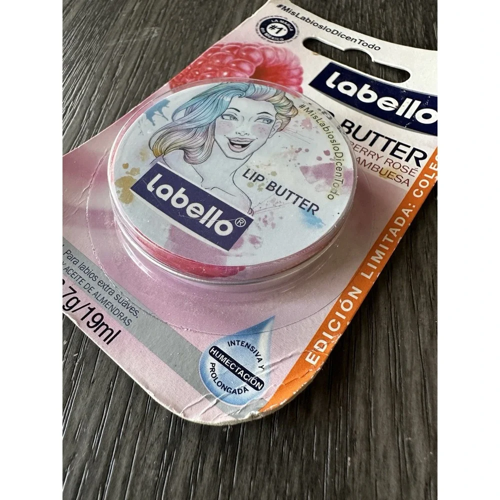 Labello Lip Butter Tin.‎ Raspberry Rose. New Sealed Original Packaging. 19ml